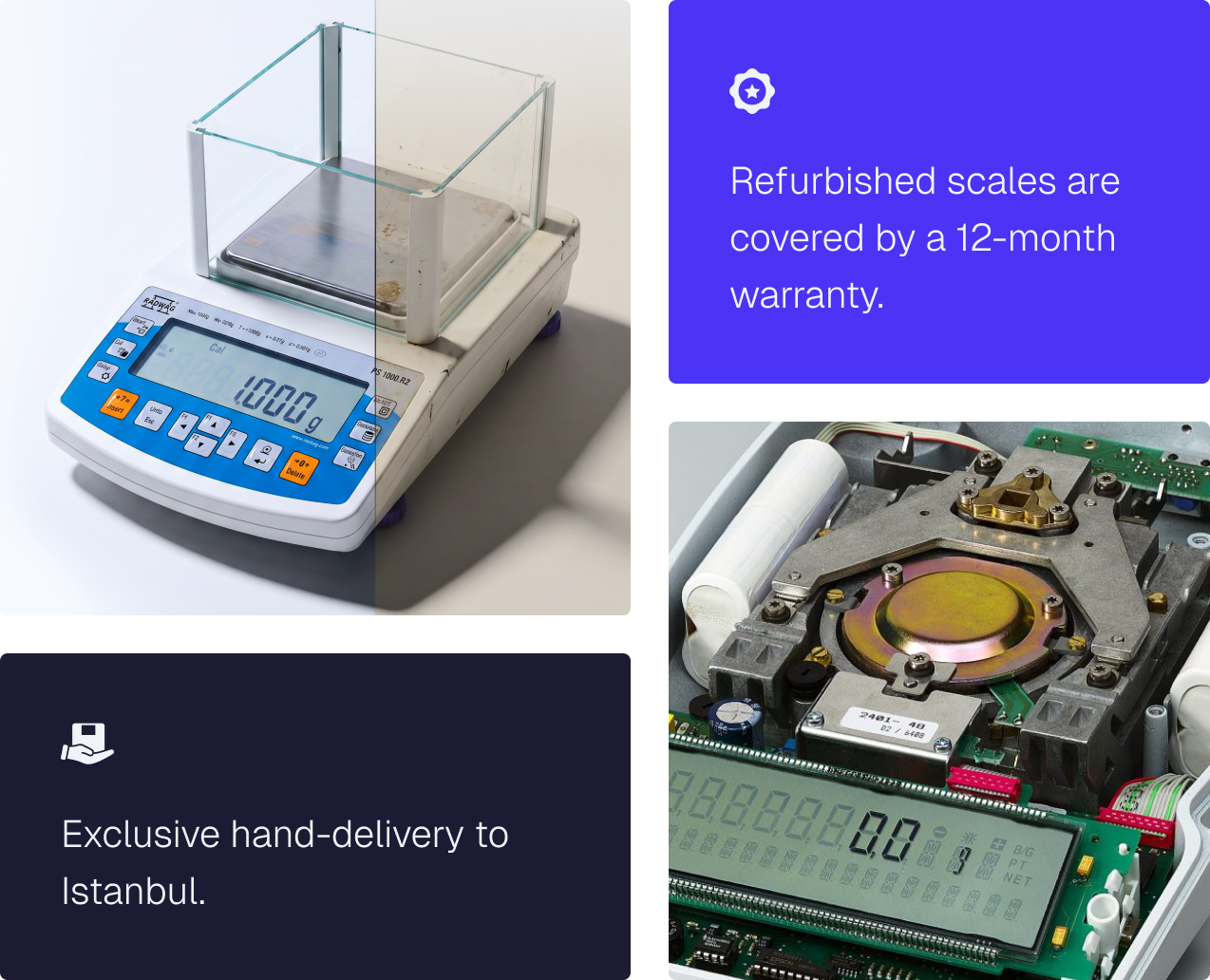 Refurbished scales with warranty